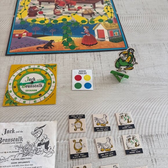 Rare, vintage 1958 Transogram Jack and the Beanstalk Adventure Game - Picture 4 of 10